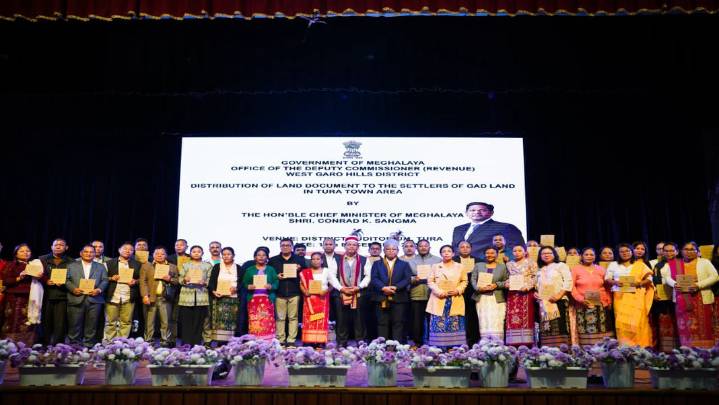 CM Conrad hands over land documents to settlers of Govt Land