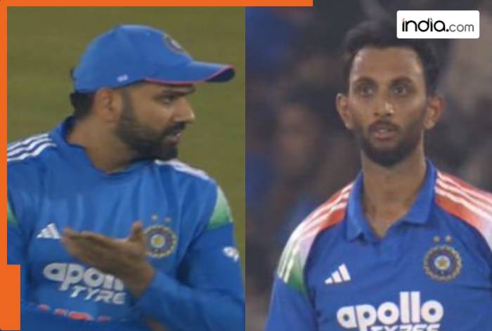 Rohit Sharma loses COOL, gives lecture to Prasidh Krishna and Harshit Rana after...