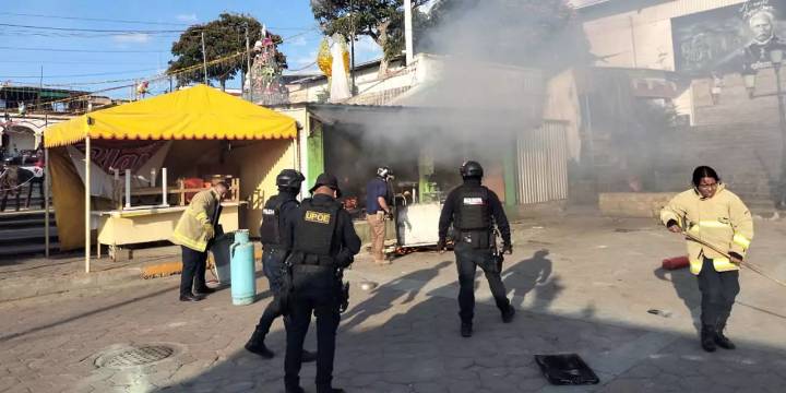 Flamazo alarma en taquería de Etla
