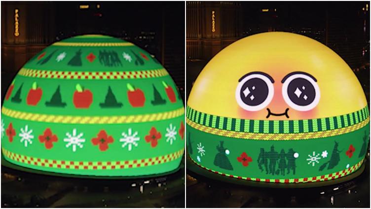 ¡Con suéter de Wicked! Celebra navidad la Esfera de Las Vegas 🎦