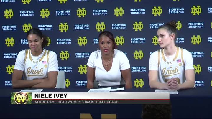 No. 19 Notre Dame women dominate Morehead State in home return