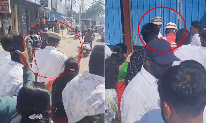 High Drama at Kukatpally Y Junction, Kavitha’s Telangana Jagruthi Workers Chase and Surround Traffic CI After Parking Dispute
