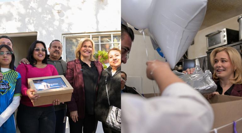 Otorgó Maru personalmente casa en comodato a familia desalojada