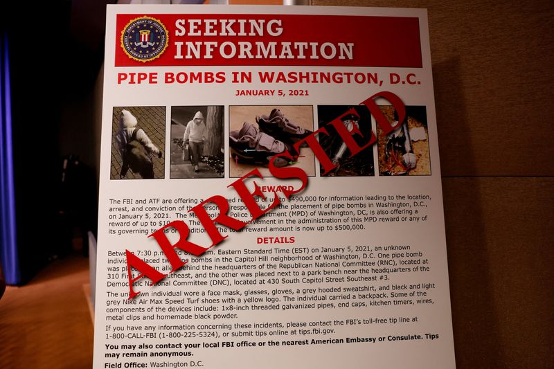 Virginia man charged with planting pipe bombs on eve of January 6, 2021 Capitol riot