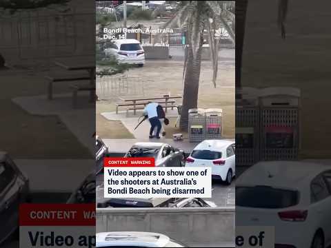 Video appears to show moment Australia’s Bondi Beach shooter is disarmed