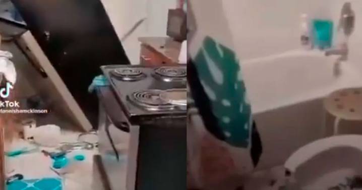 ¡Entre lágrimas! Madre muestra cómo su hijo de 12 años destrozó su casa por quitarle el celular