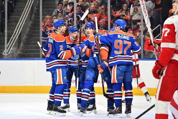 Deadspin | Zach Hyman's hat trick lifts Oilers over red hot Red Wings