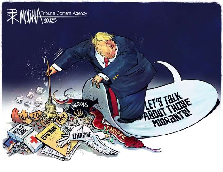 Cartoon: Under the rug