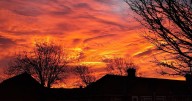 Incredible pics of sky 'on fire' above Greater Manchester this morning