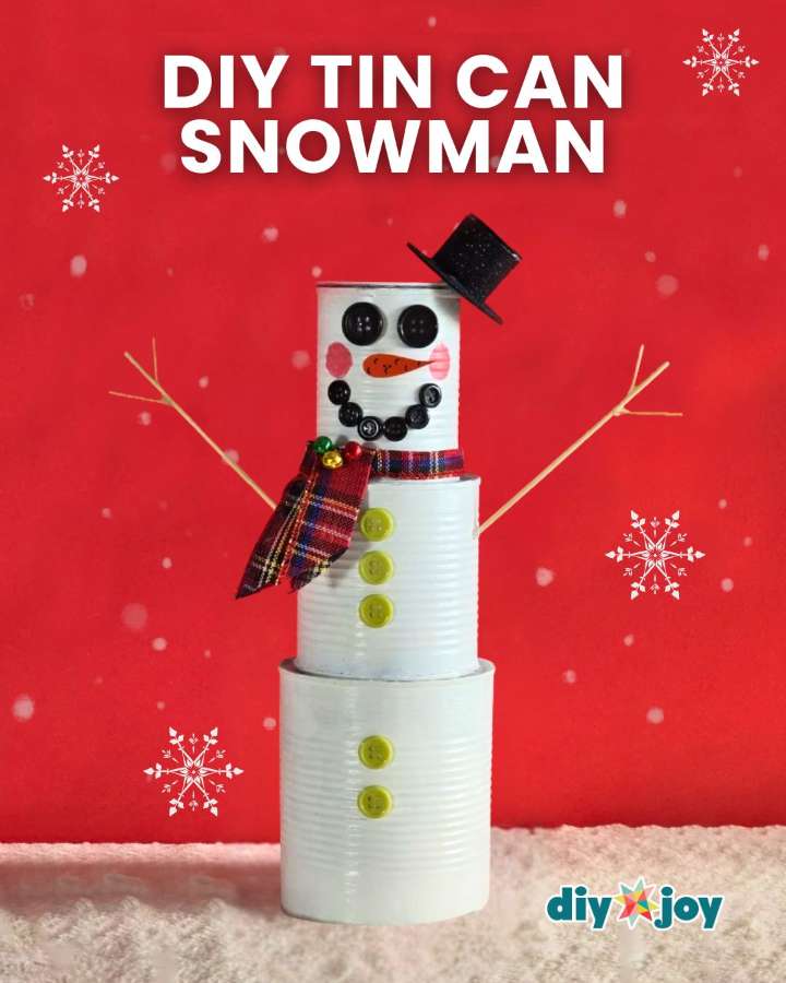 Easy DIY Tin Can Snowman
