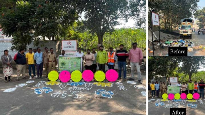 PCMC Revamps Garbage-Prone Spot In Old Sangvi Into A Clean, Attractive Public Space