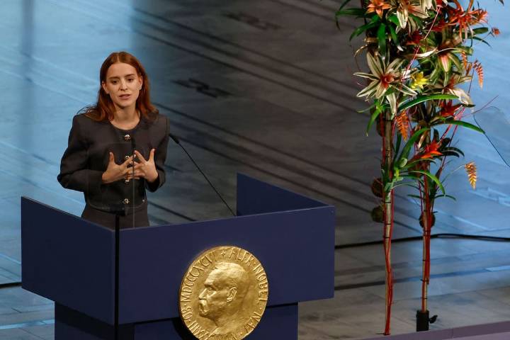 El discurso completo de aceptación del Nobel de María Corina Machado que leyó su hija