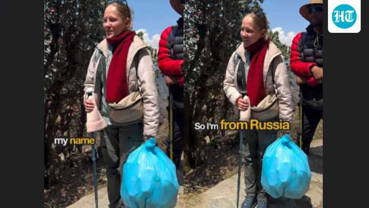 Russian woman cleans litter on Himalayan trek, urges visitors to respect nature