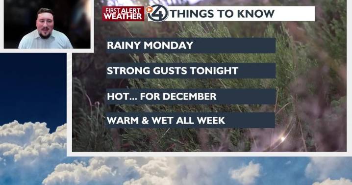 Rainy day turns into a blustery night with strong winds 🍃