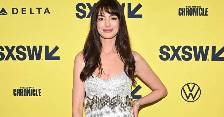 Anne Hathaway's Silver Strapless Dress Deserves a Double Take