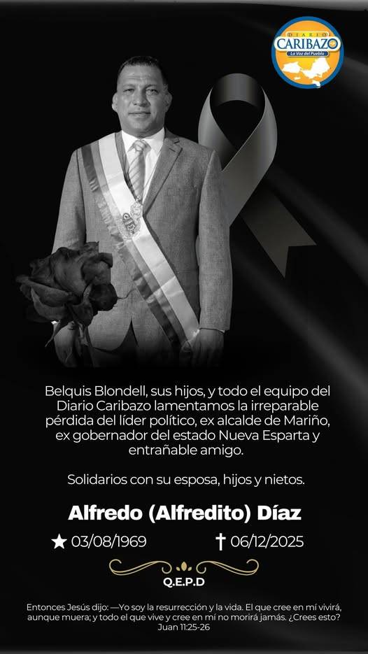 LUTO EN NUEVA ESPARTA: Fallece Alfredo Díaz, Exgobernador y líder político de Mariño