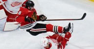 DeBrincat scores twice as Red Wings shut out Blackhawks