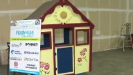 Habitat for Humanity volunteers build custom playhouses for children on Giving Tuesday