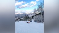 6-year-old expertly navigates close call with a deer on the slopes