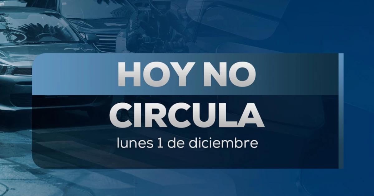 ¡Atención viajeros! Así es el Hoy No Circula de este lunes 1 de diciembre