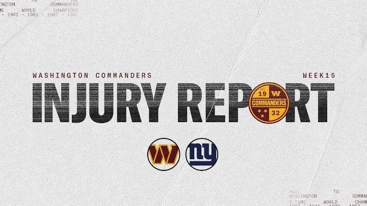 Commanders vs. Giants Week 15 injury report