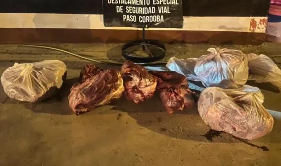 Decomisaron 60 kilos de carne faenada sin documentación en Paso Córdova