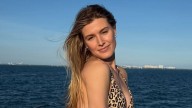 Tennis star Genie Bouchard flaunts sleek figure in animal print bikini