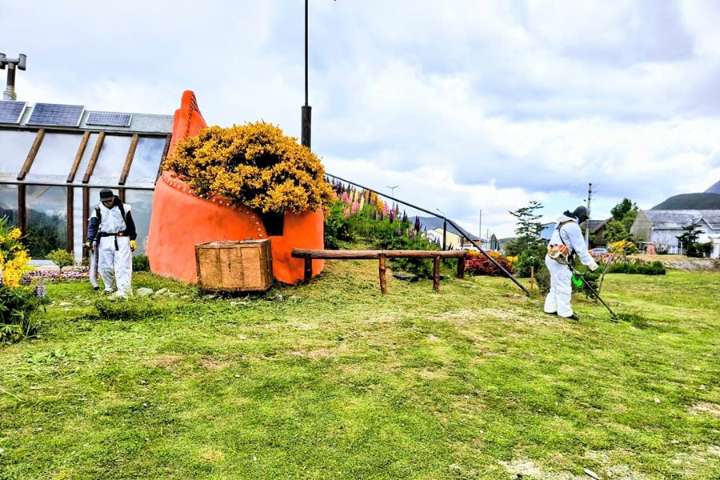 Continúa el mantenimiento de espacios verdes