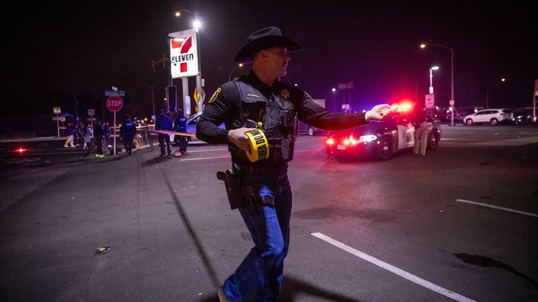 Police vow to 'hunt down animals' behind mass shooting at children's birthday party in California
