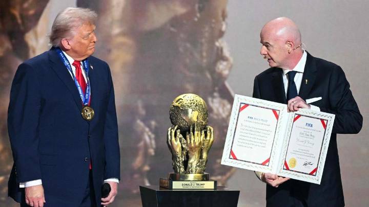 ‘For efforts to unite people, bringing hope for future generations’: FIFA honours Trump with peace prize during World Cup draw