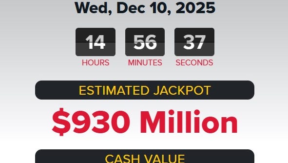 Did anyone win Powerball? Winning numbers Wednesday, December 10, 2025