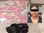 Detienen a mujer que a mordidas quiso robar decenas de espejos