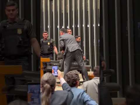 Chaos Erupts As Brazil Deputy Forcibly Removed From Speakers Chair During Protest #shorts