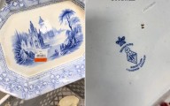 Woman Thrifts Platter for $4, Four Words Printed On Back Change Everything