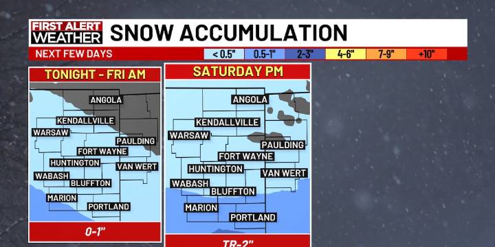 First Alert Forecast: Tracking two light snow chances to clip 21Country