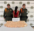 Por llevar 260 huevos de tortuga la Policía capturó a esta mujer de 20 años