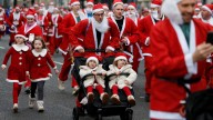 Thousands of Santas dash through Liverpool streets for charity