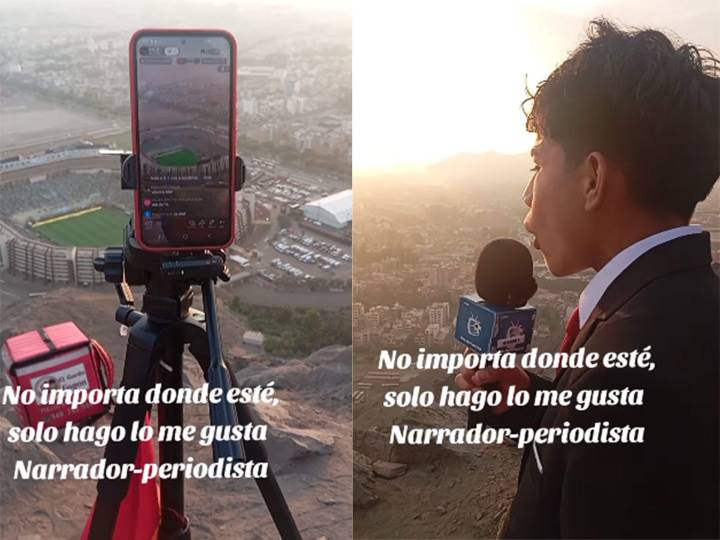 Una pasión viral: narró en el cerro y ahora en el estadio