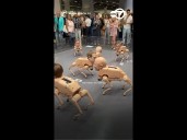 Bizarre art installation depicts Musk, Bezos and Zuckerberg as robot dogs