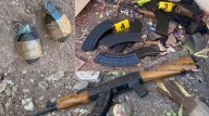 Fuerzas Federales decomisan explosivos, granadas, armas, cartuchos y detonantes