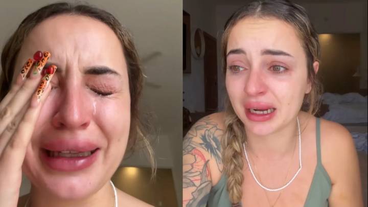 Una 'influencer' española rompe a llorar al revelar que no para de ir al baño durante su último viaje: "Está bien tener secretos..."