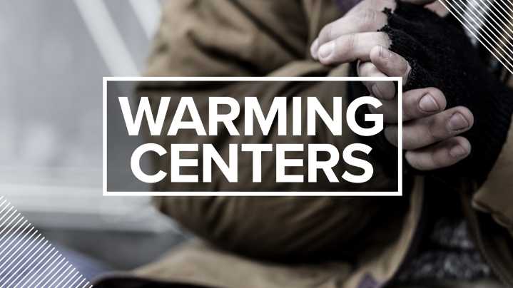 Warming centers opening Sunday and Monday due to cold temperatures