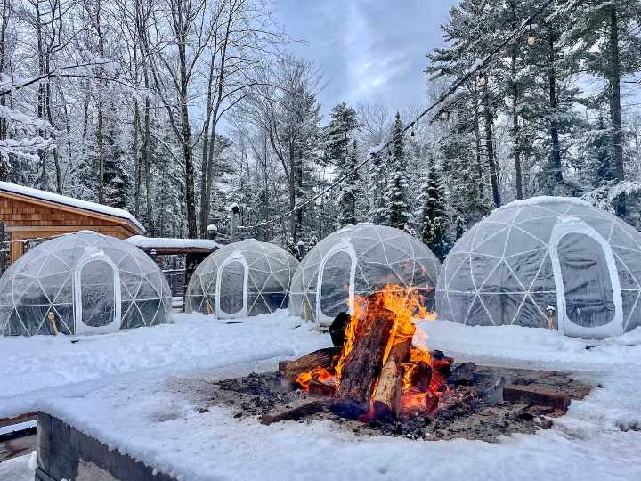 Nation’s No. 2 beer garden opens winter igloo village in Northern Michigan
