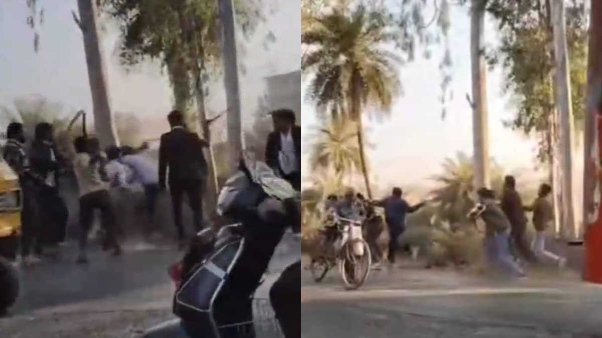 Bijnor College Students Clash With Each Other With Belts India News