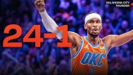 At 24-1, Thunder tie 2015-16 Warriors for the best 25