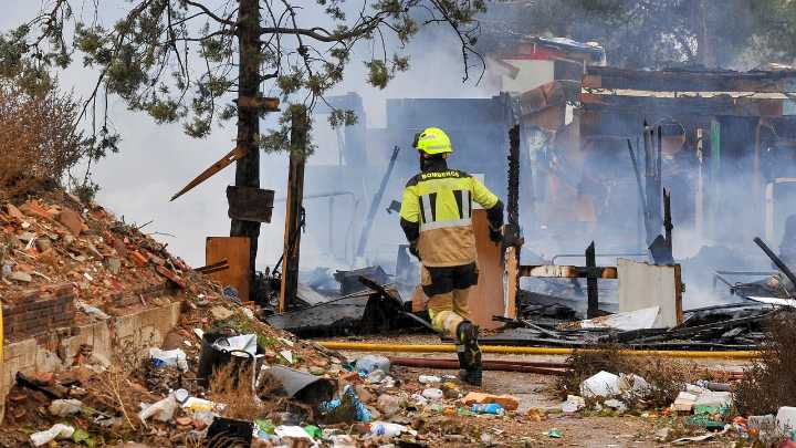 Controlado el incendio de un asentamiento de chabolas en Albacete
