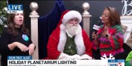 Santa makes a splash at SC State Museum planetarium lighting
