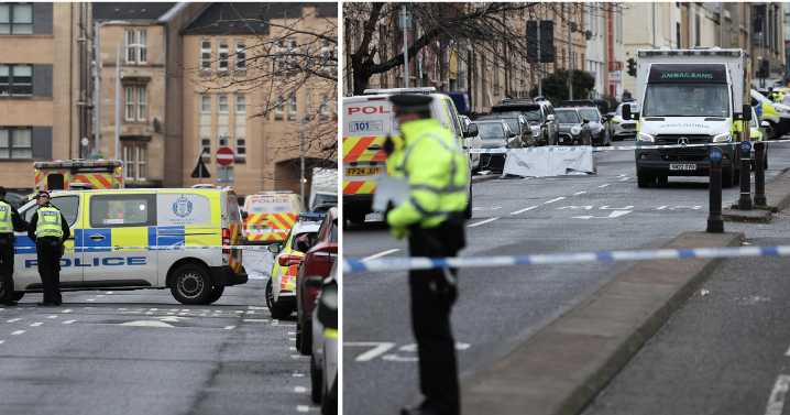 Police race to Glasgow street amid ongoing incident as area taped off