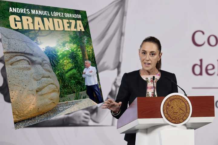 Sheinbaum promueve el libro de AMLO; confirma que no estará en los '7 años de la transformación'