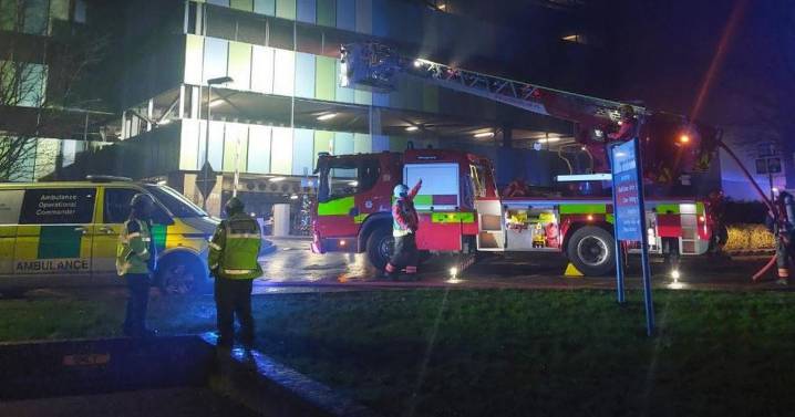 Dozens of firefighters called to blaze in Addenbrooke's hospital car park in Cambridge